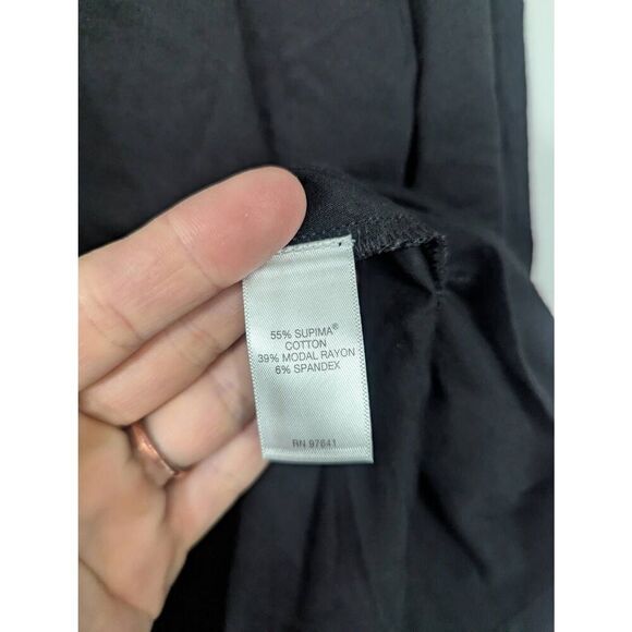 J. Jill Luxe Supima Long Sleeve Tee women's size 2X black modal comfort - Picture 5 of 7